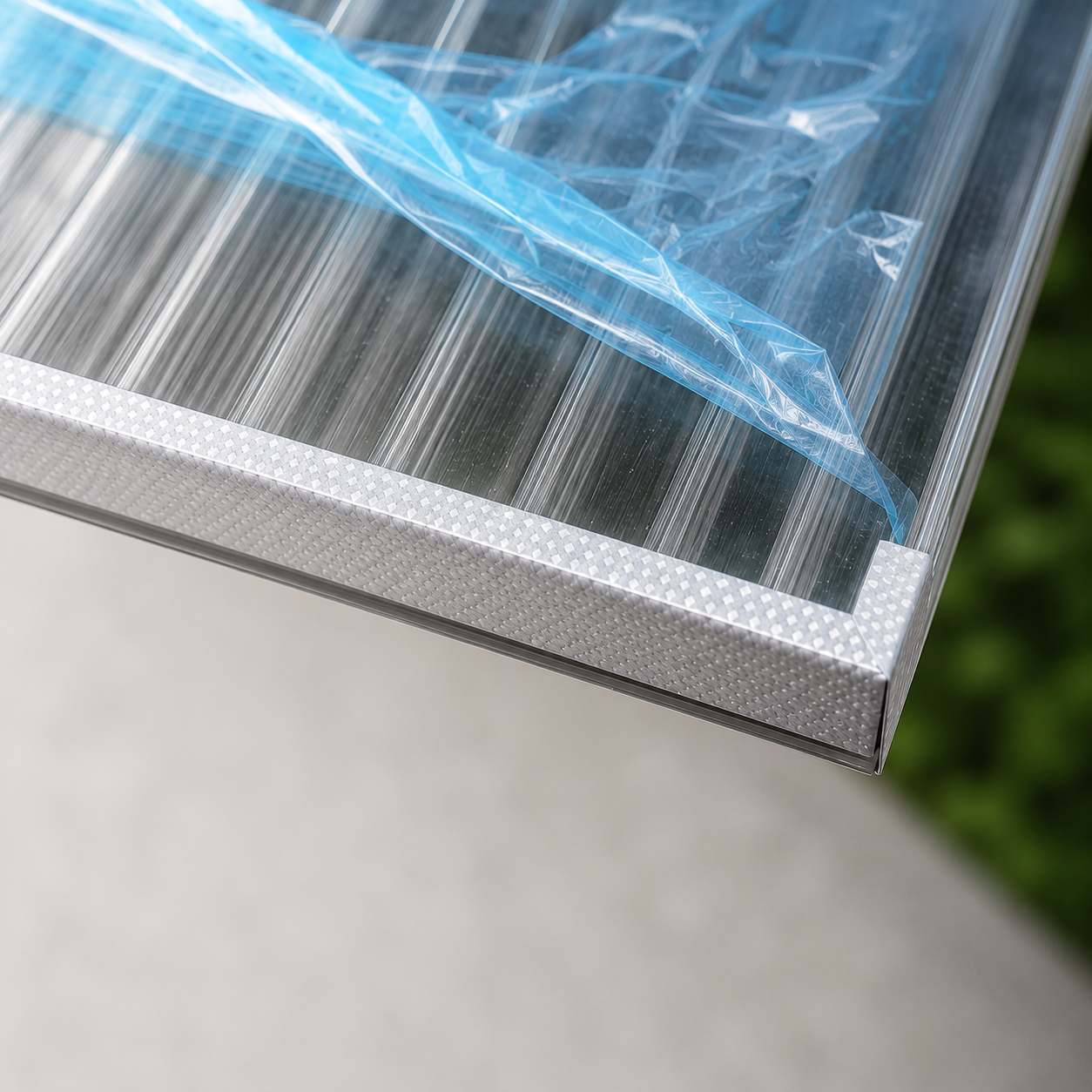 Protiprašni aluminijasti trak zatesni odprti rob polikarbonatne plošče