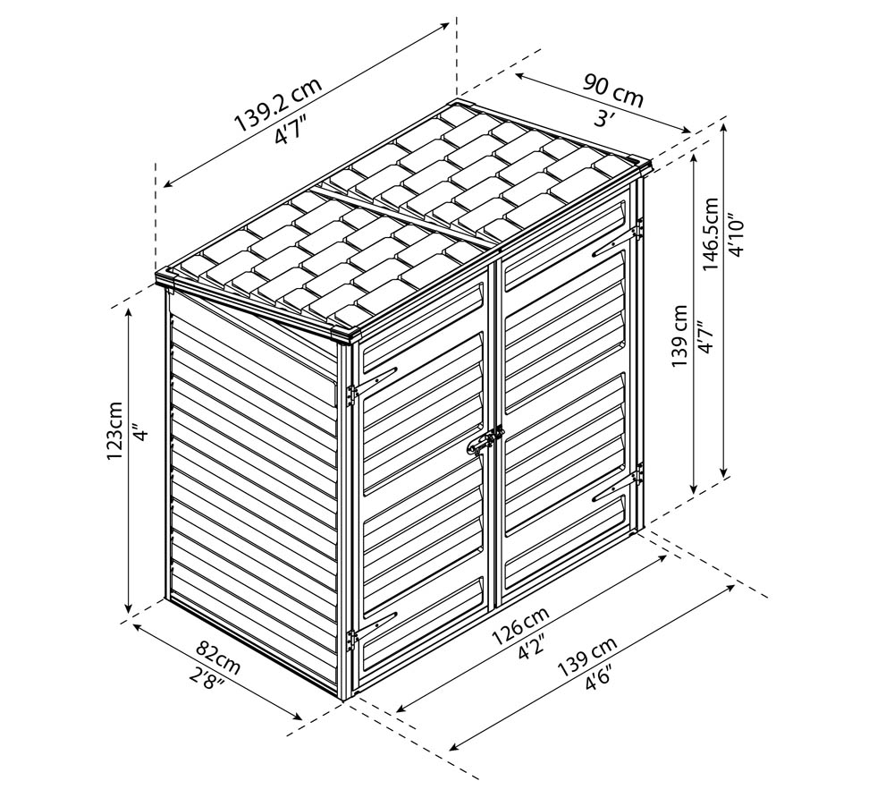 Palram Canopia aluminijasta vrtna shramba Voyager 7