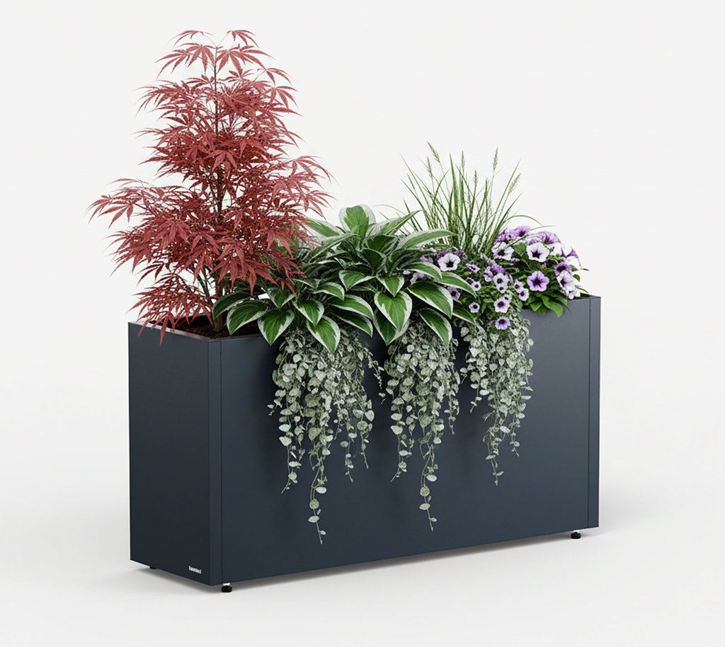 Herstera Garden kovinski cvetlični lonec Cube 30 5
