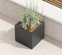 Herstera Garden kovinski cvetlični lonec Cube 2