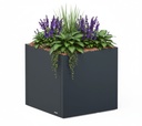 Herstera Garden kovinski cvetlični lonec Cube 3