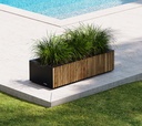 Herstera Garden cvetlični lonec Deco Xic z lesno oblogo 2