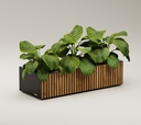 Herstera Garden cvetlični lonec Deco Xic z lesno oblogo 8
