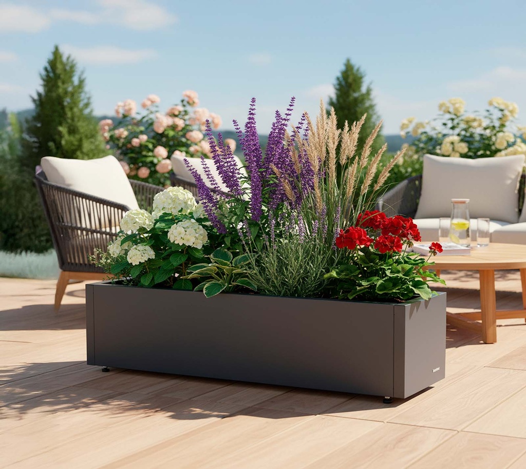Herstera Garden balkonski kovinski cvetlični lonec Cube 2