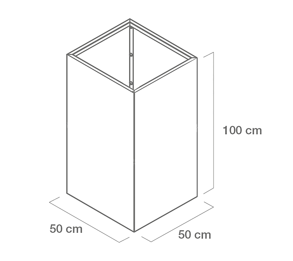 Herstera Garden kovinski sadilni steber Cube High 6