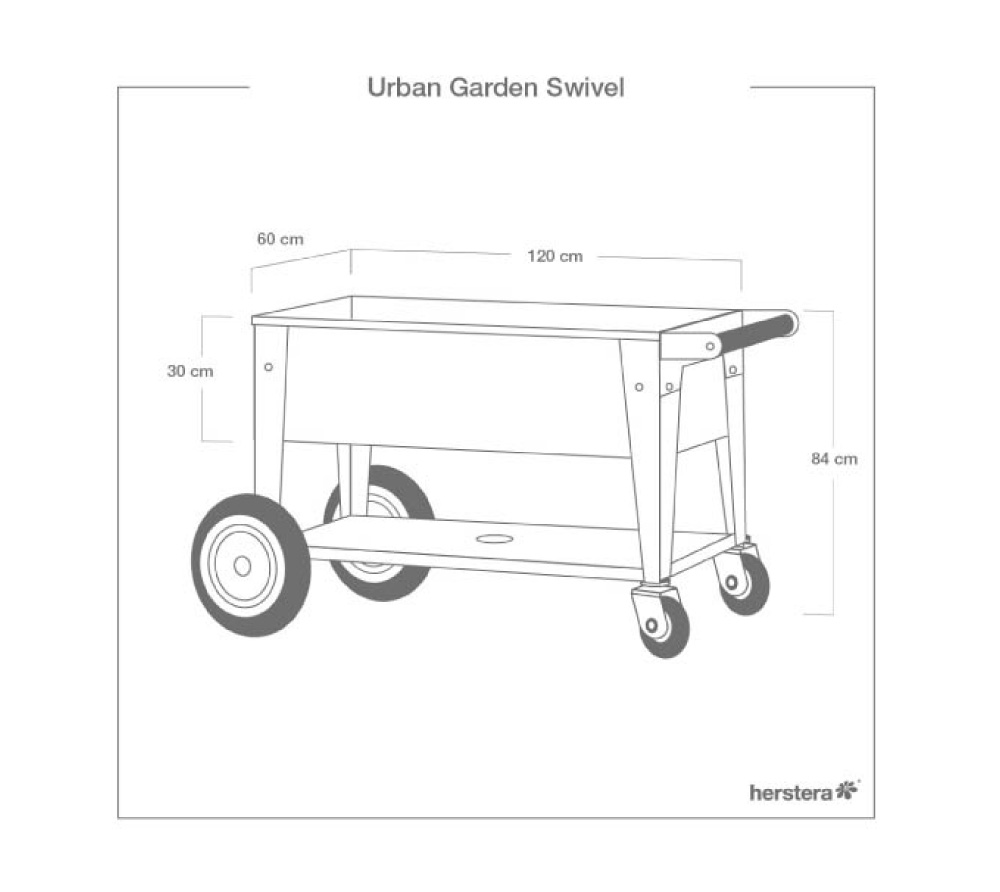 Herstera Garden kovinska visoka greda Swivel 6