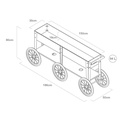 Herstera Garden kovinska visoka greda na kolesih Wheels 4