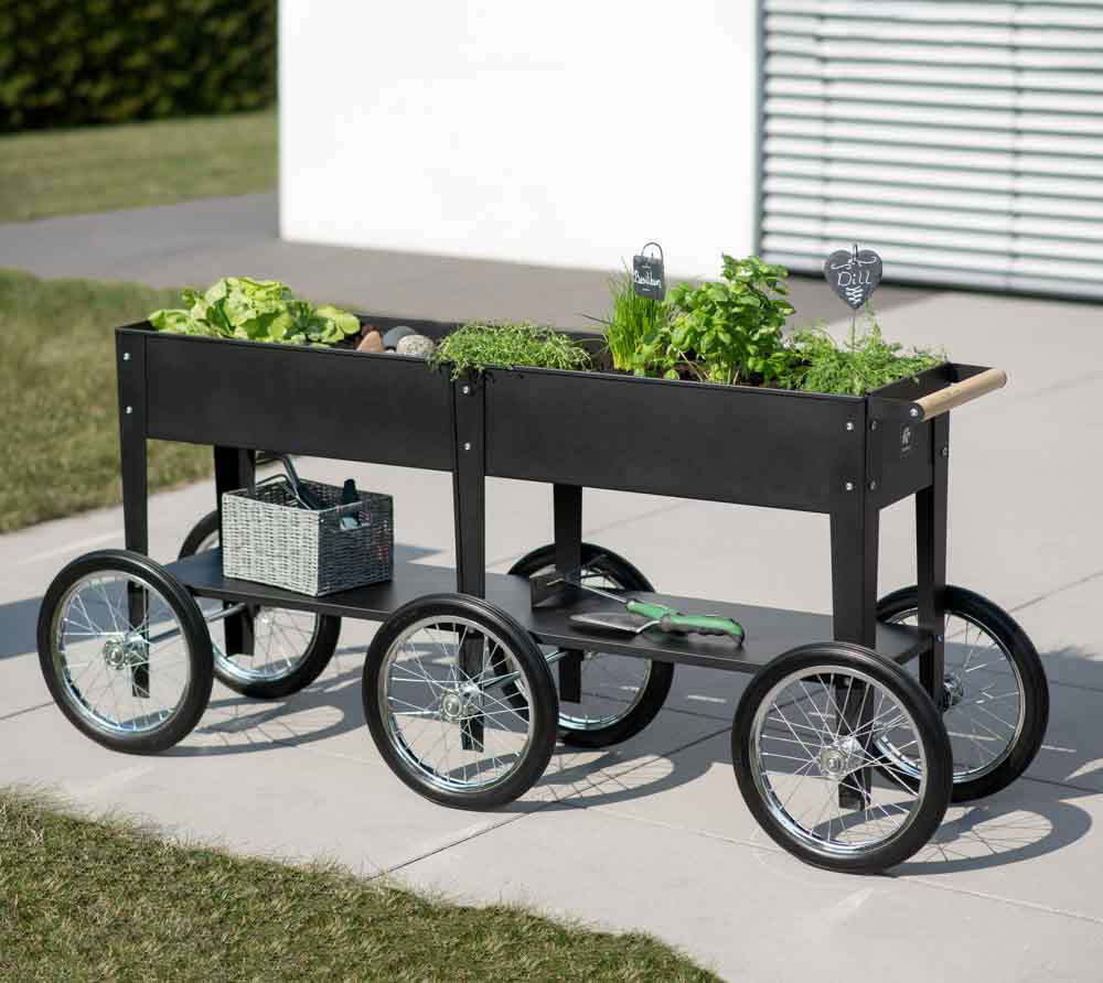 Herstera Garden kovinska visoka greda na kolesih Wheels 7