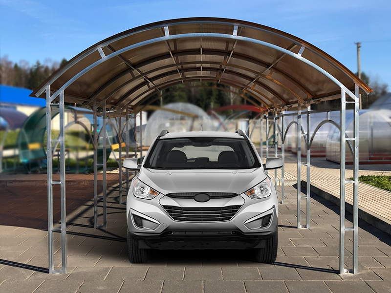 Posto auto coperto per auto Titan (6 m, Trasparente)