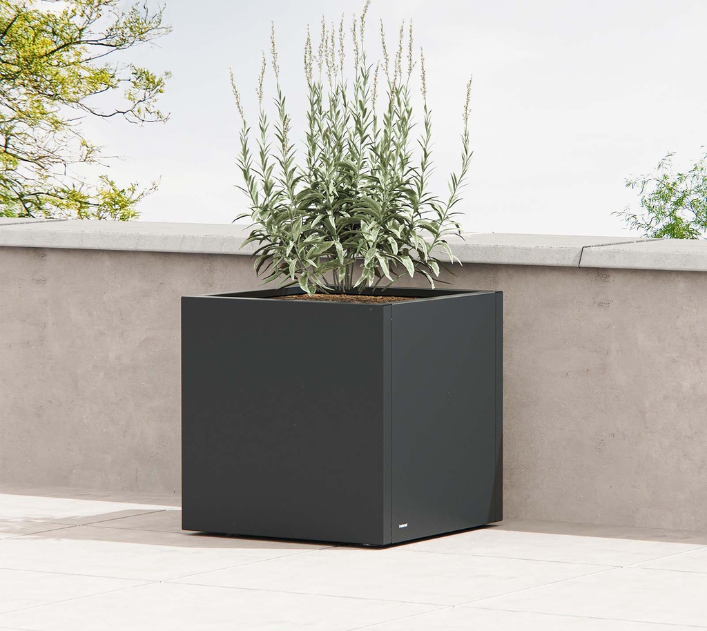 [HG08976804] Herstera Garden kovinski cvetlični lonec Cube (M (60x60x60 cm))