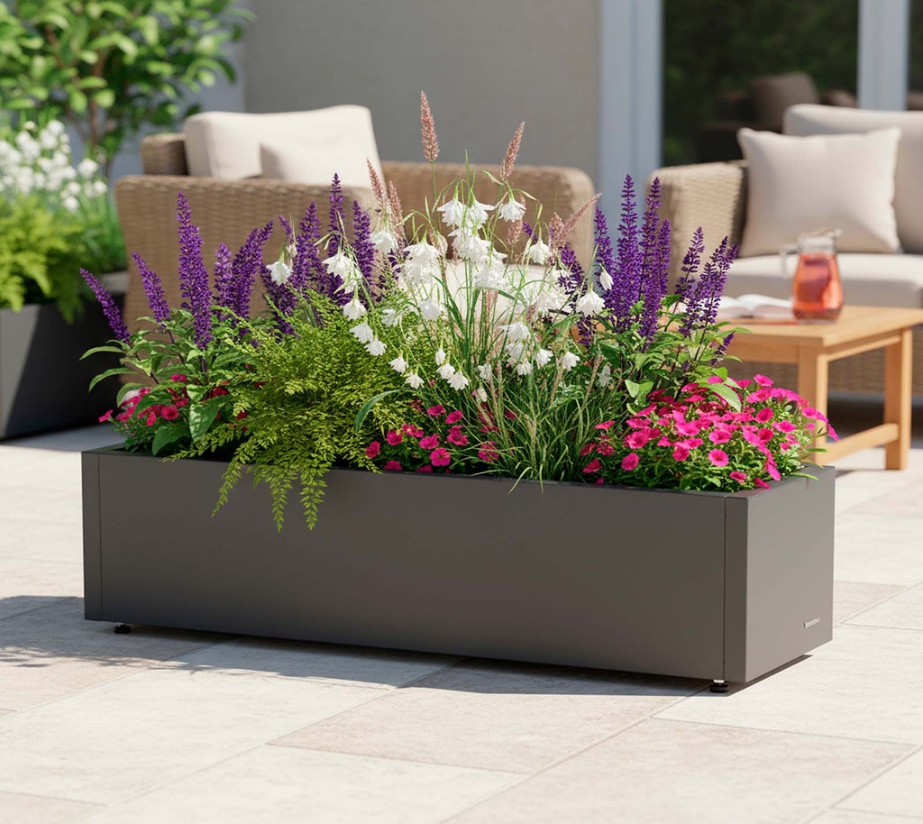 [HG08973801] Herstera Garden balkonski kovinski cvetlični lonec Cube