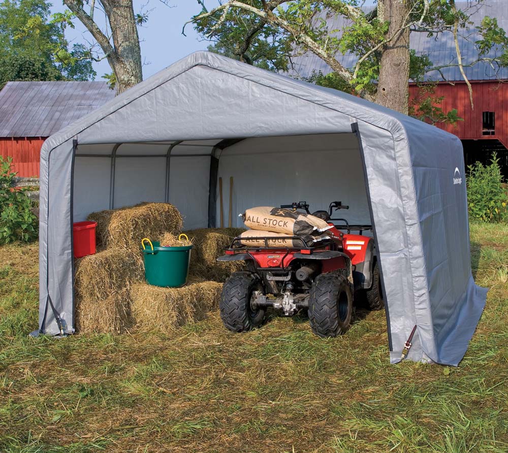 ShelterLogic pašni šotor in šotorska garaža 370x370x260 cm