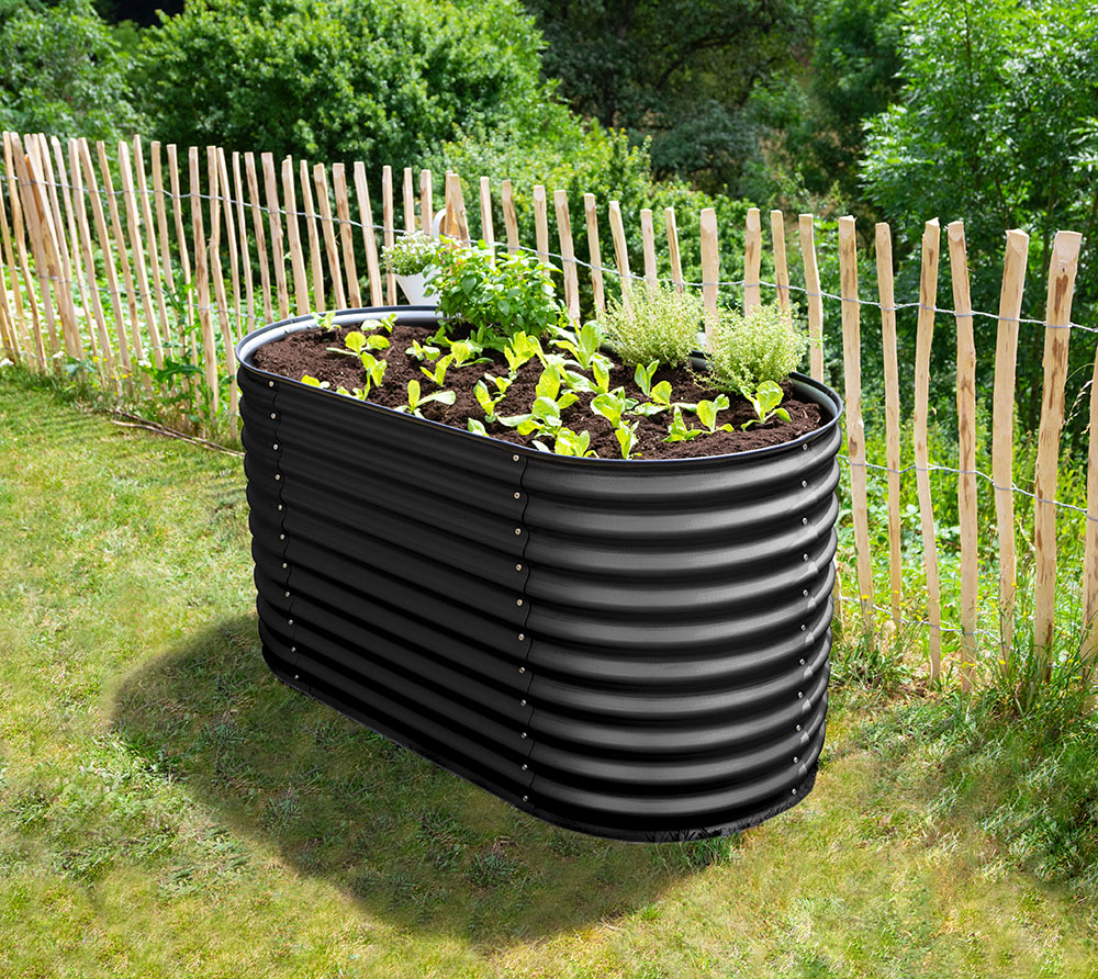 [ISPB168H-A] Westmann kovinska visoka greda Grow Faster (S (160x80x82 cm), Antracit)